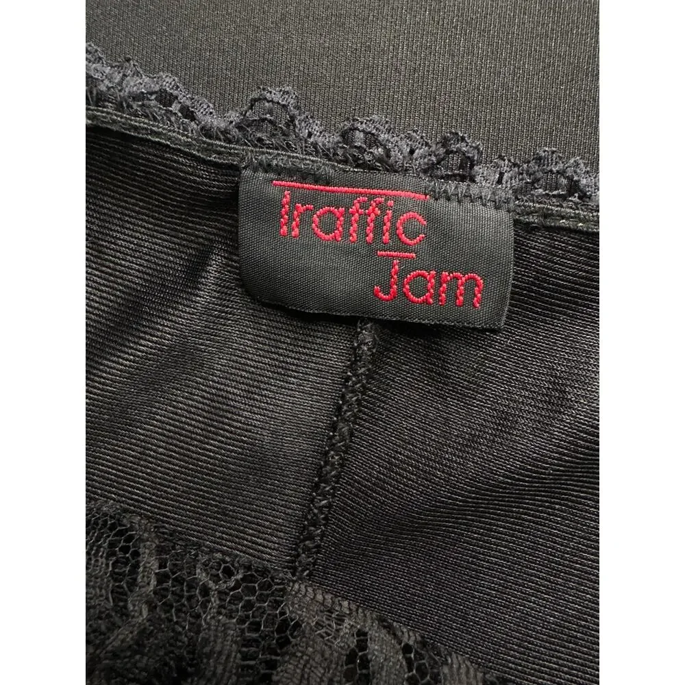 Vintage Traffic Jam Fairy Goth Sheer Negligee Lingerie Black Chemise Size Medium - Picture 10 of 12